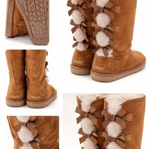 Koolaburra by UGG Chestnut Faux Fur Boots Size 7